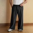 thumbnail image 5 of asjyhkr Plus Size Mens Linen Pants Baggy Casual Elastic Waist Flowy Oversized Athletic Pants with Pockets(L-4XL), 5 of 8