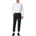 thumbnail image 2 of Lars Amadeus Men's Cropped Pants Slim Fit Flat Front Ankle-Length Dress Pants, 2 of 6