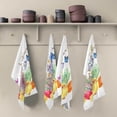 thumbnail image 2 of Happy Easter Kitchen Dish Towels Set of 6 Absorbent Hand Towels, Lint-Free 18"x28" Bouquet Eggs Birds Fast Drying Hanging Dishcloths for Cooking Baking Home Clean, 2 of 7