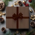 thumbnail image 4 of Brown Pin Stripe Wrapping Paper, Brown Gift Wrapping, Brown Wrapping Paper, Vintage Wrapping Paper, Wrapping Paper Roll, Gift Wrapping Xmas Christmas Decor for Friends Collegue 58x23in, 4 of 5