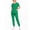 BQ17-Green, variant on Scrubs Set Multiple Pockets 1/4 Zip V-Neck Top And Jogger Scrub Pant Nurse Quick Drying - Medical Uniform Women Scrub Set Green S