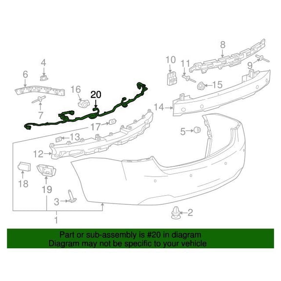 GM 23230435 Harness Asm-Rr Object Alarm Sen Wrg