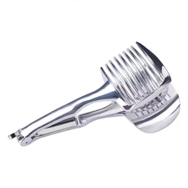 Tomato Lemon Slicer Holder Round Fruits Onion Shreader Cutter Guide Tongs with Handle Kitchen Cutting Potato Lime Food Stand