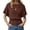 Coffee, variant on Solid Color Women Batwing Sleeve Loose Casual Knit Sweater Tops