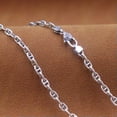 thumbnail image 3 of K-KED Real S925 Sterling Silver Chain Men Women 3.5mm Anchor Link Chain Necklace -70cm/27.6inch-20-21g, 3 of 6