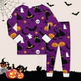 thumbnail image 3 of Halloween Pajamas Set Ghost Pumpkin Print Pajamas Set Crewneck Soft Comfort Long Sleeve Top Pants Set Kids Boys Pjs Size 5 Years, 3 of 3
