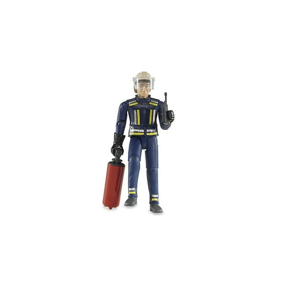 Figura de acción Bruder bworld Fireman con accesorios de 10,5 cm de altura