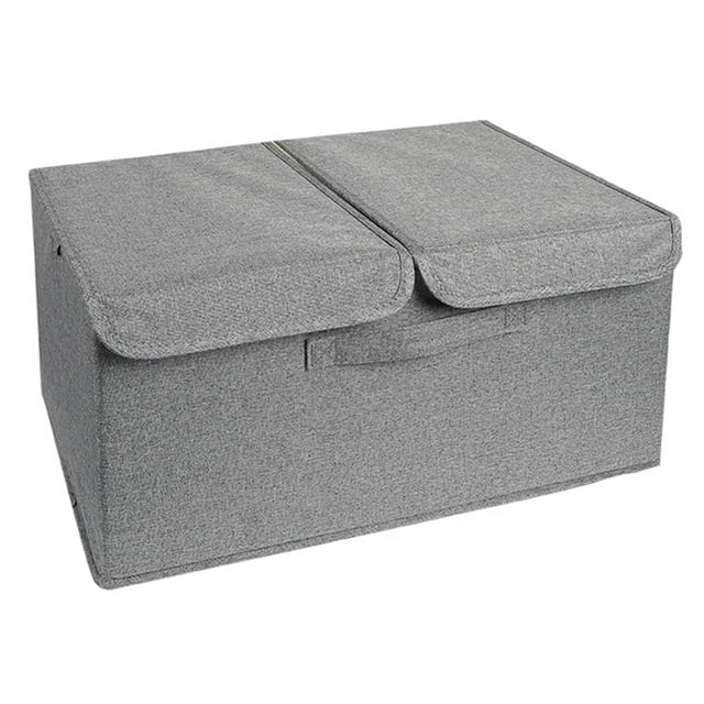 Collapsible Linen Storage Bins With Handles Storage Containers for Home Office Closet Clothes