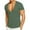 Green, variant on cocolona Mens Deep V Neck T-shirts Summer Casual Short Sleeve Tops Fashion Solid Color Loose Blouses