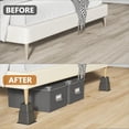 thumbnail image 4 of Kisportee Elevadores Ajustables para Muebles de Cama, Juego de 8 Elevadores Apilables para Muebles, en Alturas de 3, 5 O 8 Pulgadas, Eleva hasta 1300 lb, Elevadores de Cama de Alta Resistencia para, 4 of 9
