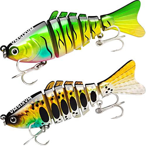 Fishing Gear and Fishing Gifts Soft Plastic Swimbaits with Paddle Tail VMSIXVM Fishing Jig Head Swim Shad Lure Trout Bass Sinking Baits Kit for Saltwater/Freshwater Fishing Lures for Bass 