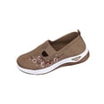 thumbnail image 2 of Orthopedic Shoes for Women,Women Wide Width Breathable Walking Comfortable Slip on Sneakers,Non Slip Arch Support Slip on Shoes Coffee 5.5, 2 of 7