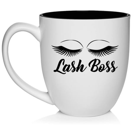 

Lash Boss Makeup Lash Extension Artist Ceramic Coffee Mug Tea Cup Gift (16oz White)