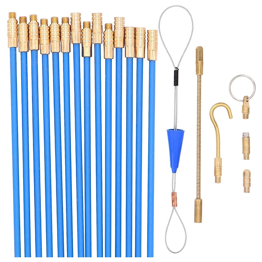 10pcs 13inch Fiberglass Wire Running Kit Wall Cable Wire Fishing Rod Pull Push Tool Electrical Fish Tape Set