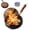 Wooden Lid, variant on Japanese Cast Iron Wok, Hand Forged Uncoated Iron Pan, Non-stick Wok for Cooker Gas Stir Fry Pans Durable and Rust-Free