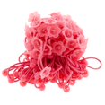 thumbnail image 4 of 100 Piezas Cuerdas Vendas de Goma de Pelo Tazón de Fuente de Flor de Muchahca NIña rojo Baoblaze Cuerda de pelo, 4 of 6