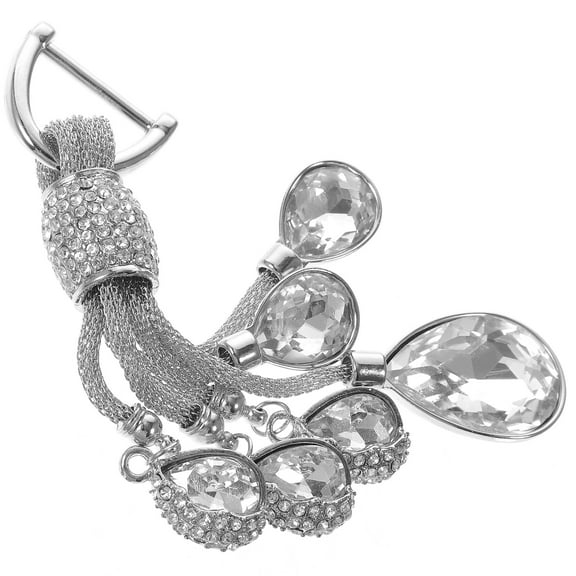 Soimiss Sparkly Key Chain Silver Alloy Crystal Keyring for Women Daily Use 1Pcs