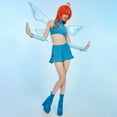 thumbnail image 2 of [Officially Licensed] Winx Club Bloom Fairy Costume Outfit Top and Skirt with Wings, XXL, 2 of 12
