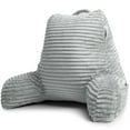 thumbnail image 2 of Nestl Backrest Reading Pillow, Back Support Pillow with Arms, Shredded Memory Foam Bed Rest Pillow, Silver Gray, 2 of 7