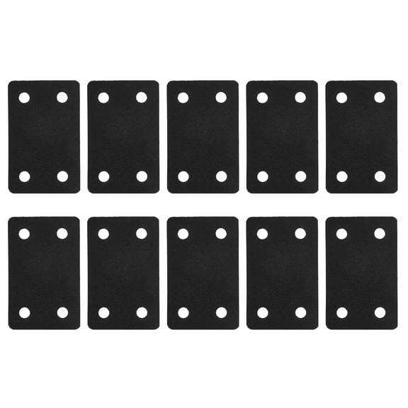 Minkissy 10pcs Stainless Steel Flat Repair Plates Black Mending Plates for Cupboard Door Fixing and Furniture Repair