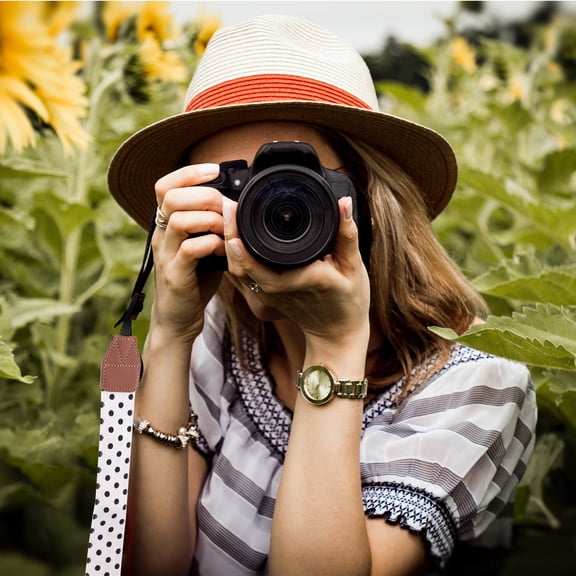 UPOUART Camera Neck Strap in White Adjustable for Comfortable All Day Use