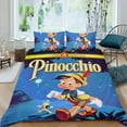 thumbnail image 2 of Las Aventuras de Pinocho Conjunto de sábanas temático, trío de piezas, cómodo y amigable con la piel, diseño único, regalo de decoración para el hogar para familiares, amigos y fans,135cm *200cm, 2 of 6