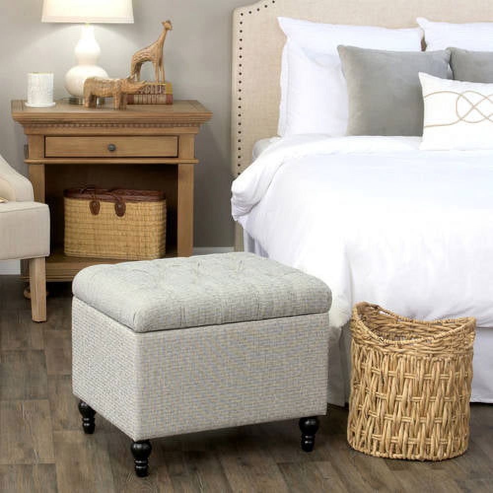 HomePop Medium Tufted Storage Ottoman, Multiple Colors