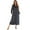 Gray, variant on RanBlesu Womens Soft Solid Color Robes Nightgowns Casual Loose Long Sleeve V-Neck Winter Sashes Pokets Flannel Sleepwear Suit Soft Comfortable Nightdress Loungewear
