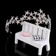 thumbnail image 4 of Bride Wedding Crystal Rhinestone Star Crown Hair Accessories for Women (White), 4 of 4