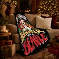 thumbnail image 3 of Cheerful Beagle Santa Hat Christmas Lights Holiday Present, Playful Pet Portrait Pattern, Warm Flannel Blanket for Living Room and Reading Nook, Dog Lovers Christmas Gift, Pet Lover Home Decor, 3 of 9