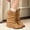 Brown, variant on Womens Fashion Solid Colour Simple Round Toe Suede Flat Bottom Sleeve Mid Calf Boots Boots Socks for Women Mid Calf Black 6.5(38)