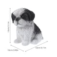 thumbnail image 2 of Huaq Home Furnishings Decorations Resin Simulation Puppy Cute Shih Tzu Dog Ornaments (Little Shih Tzu Puppy (Black)), 2 of 6