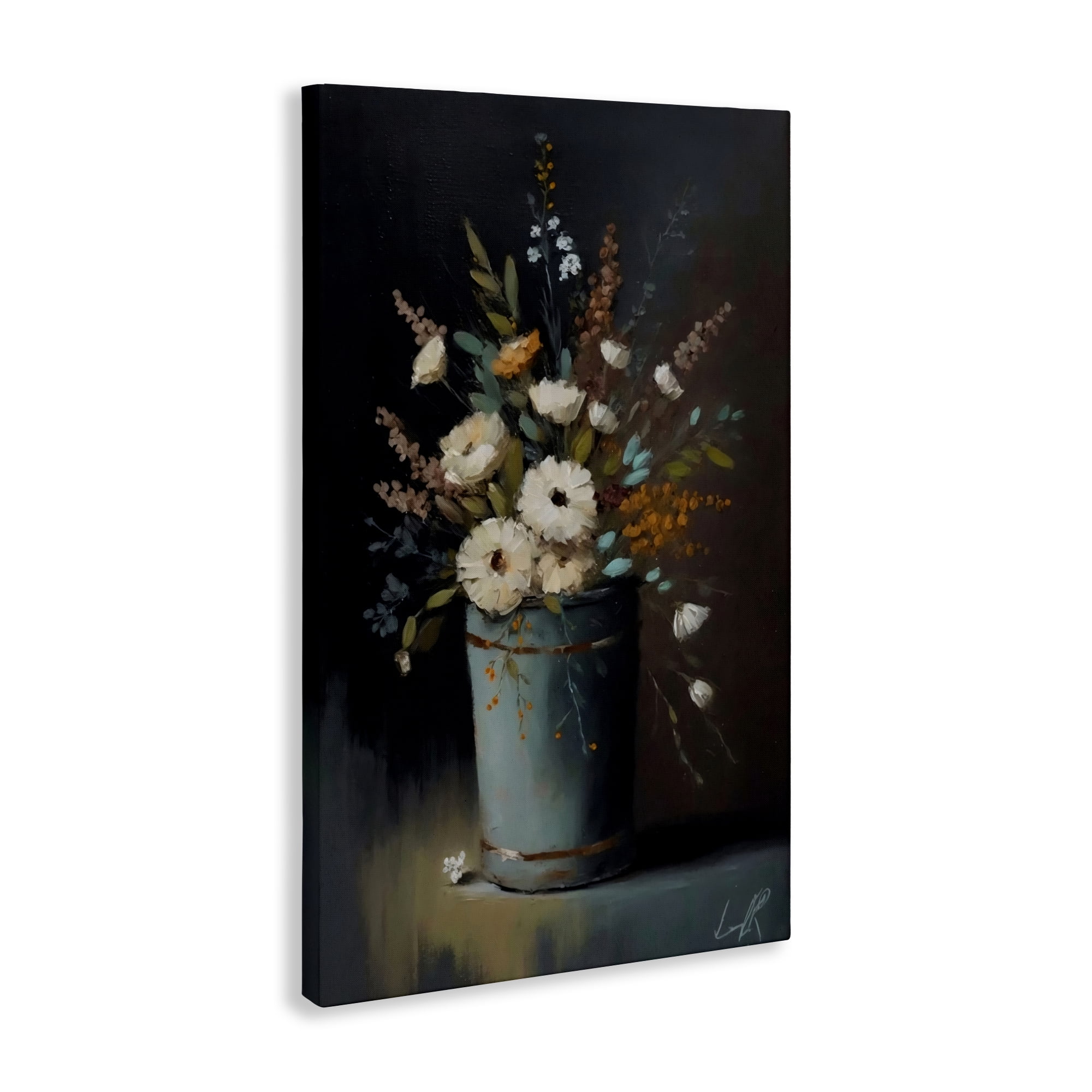 Stupell Industries Rustic Floral Bouquet Bucket Canvas Wall Art, design by Creative Studio