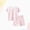 Pink, variant on Ulitacool Girls'S Outfit Summer Children'S Home Round Neck Cartoon Prints Short Sleeved T Shirt Shorts Leisure Clothing 3-4 Years Pink