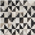 thumbnail image 2 of SAFAVIEH Studio Leather Lucinda Geometric Area Rug, Ivory/Black, 8' x 10', 2 of 4