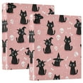 thumbnail image 2 of Black Cat Wearing A Witch Hat 3 Ring Hardcover Binders 1.5in Round Rings for Letter-Size Folder Paper Organizer Pockets for Office Student Recipe, 2 of 9