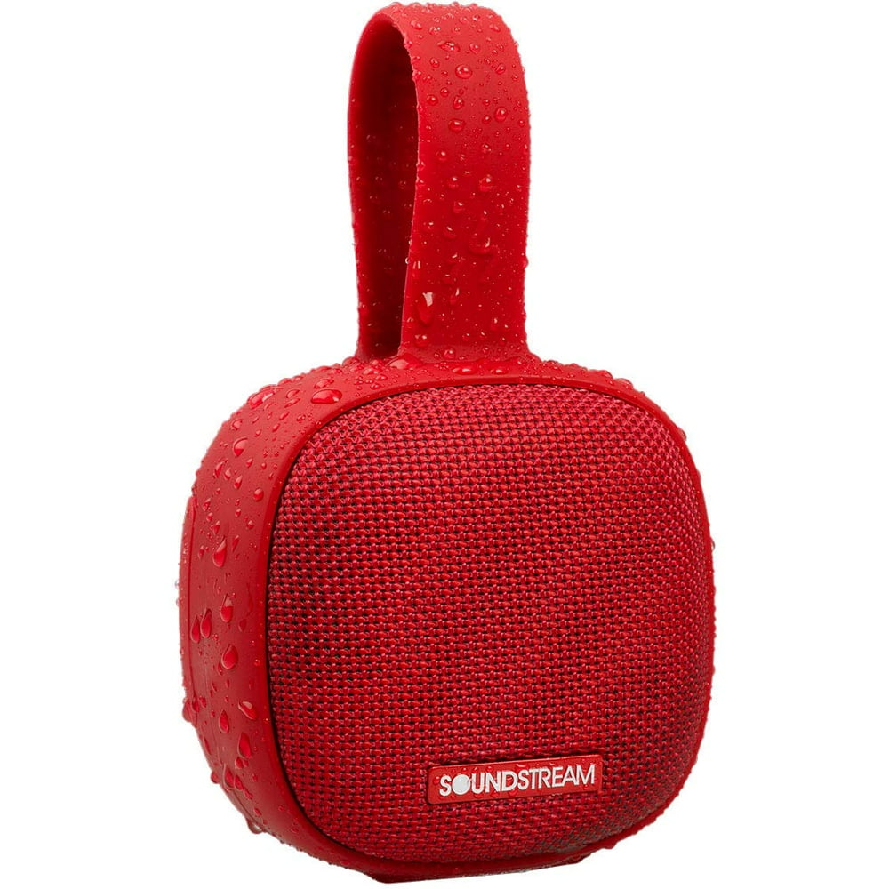 Soundstream h2GO IPX7 Waterproof Portable Bluetooth Speaker Red