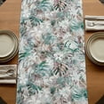 thumbnail image 5 of Table Runners 72 Inches Long Dress Scarves, Palm Leaves Farmhouse Kitchen Table Runner, Coffee Tablerunners, Turquoise Tropical Leaf Botanical Retro Spring 14x72 Inch, 5 of 9