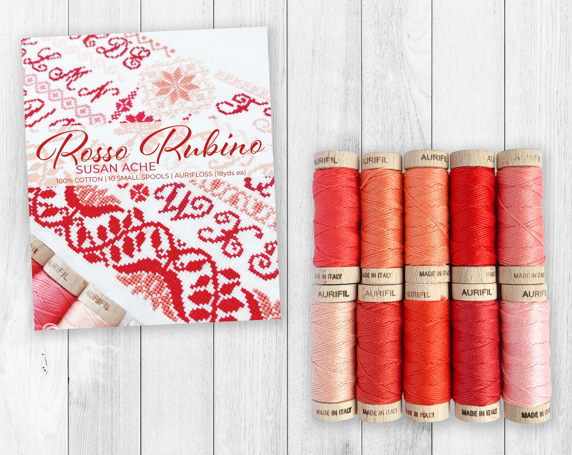 Aurifil Designer Thread Collection-Rosso Rubino By Susan Ache