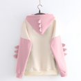 thumbnail image 3 of Gerichy Long Sleeve Tops for Women Women Dinosaur Hoodie Long Sleeve Splice Cartoon Cute Sweatshirt Teens Girls Casual Pullover Girls Anime Jumper Sweater, 3 of 4