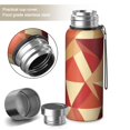thumbnail image 2 of 20 Oz Orange Modern Art Geometric Coffee Tumbler Double Wall Insulated Stainless Steel Water Bottle | Metal Reusable Thermoses Flask with Cup Cap | Leak & Sweat Proof with Anti-Dust Lid, 2 of 7