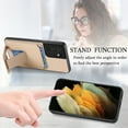 thumbnail image 4 of Allytech Card Holder Back Cover Case for Samsung Galaxy S20 Ultra, PU Leather TPU Hybrid Kickstand Anti-Scratch Shockproof Slim Vintage Phone Case for Galaxy S20 Ultra, Khaki, 4 of 8
