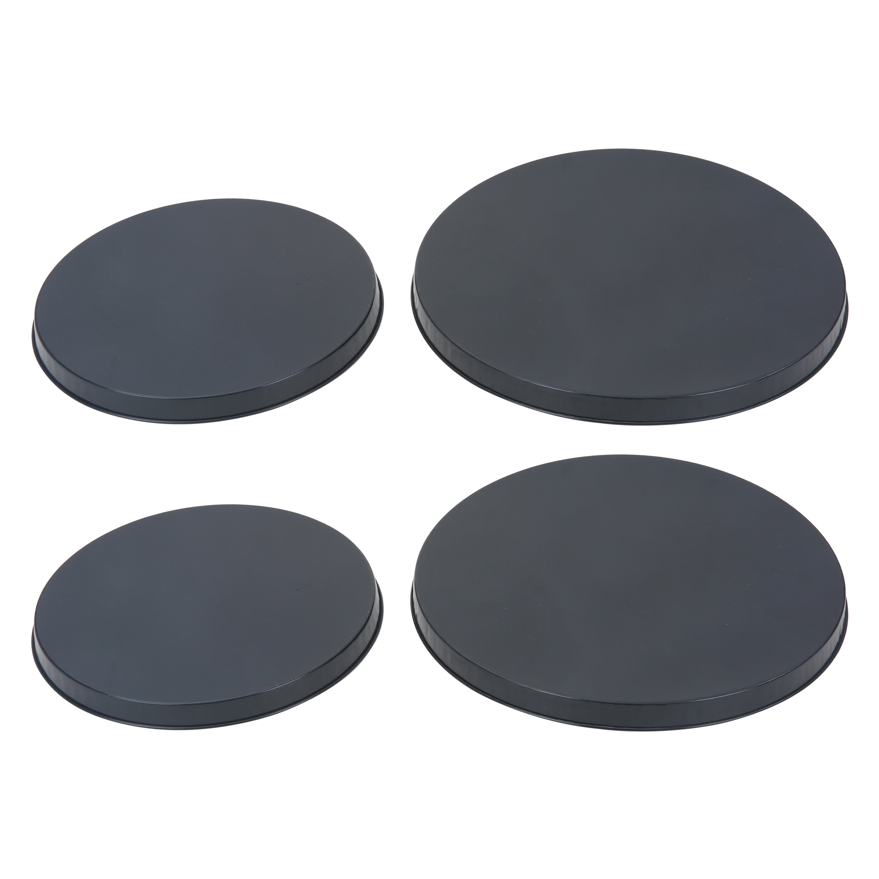Mainstays Black Carbon Steel Range Burner Covers, 4 Count