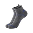 thumbnail image 2 of Helii Men's Low Cut Basketball Socks, Breathable Athletic Ankle Sports Socks with Reinforced Heel & Toe, Moisture Wicking Cushioned Training Socks for Running Gym Dark Gray,One Size, 2 of 4