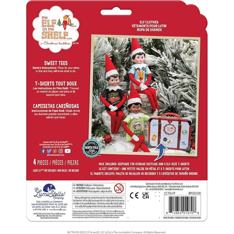 The Elf on the Shelf Clothing Set 3 Tshirt Value Pack and