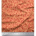 thumbnail image 1 of Soimoi Viscose Chiffon Fabric Red Berries Fruits Print Fabric by The Yard 42 Inch Wide, 1 of 3