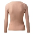 thumbnail image 4 of Womens Blouses Women Fashion V Neck Long Sleeve Solid Color Pullover Sweater Knitting Top Long Sleeve Shirts for Women, 4 of 6