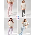 thumbnail image 6 of DOVACKA Plus Size Thigh High Socks for Women, Extra Long Knit Cotton Striped Over Knee Leg Warmers, Breathable Stretchy, Great for Halloween Costume & Cool Weather, 6 of 6