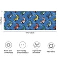 thumbnail image 3 of Blue Cartoon Dinosaurs Text Pattern Bathroom Rugs Mat,Non Slip Microfiber Bathroom Rug,Rubber Backing,Soft Bathroom Mats for Bathroom Floor,Tub and Shower,47x17in(120x43cm), 3 of 5