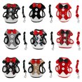 thumbnail image 5 of Conjunto de arnés y correa para cachorros y gatos, chaleco transpirable para mascotas, arnés para perros pequeños, conejos, vestido de malla, cinturón de pecho con lazo, collar para chihuahua, 5 of 5